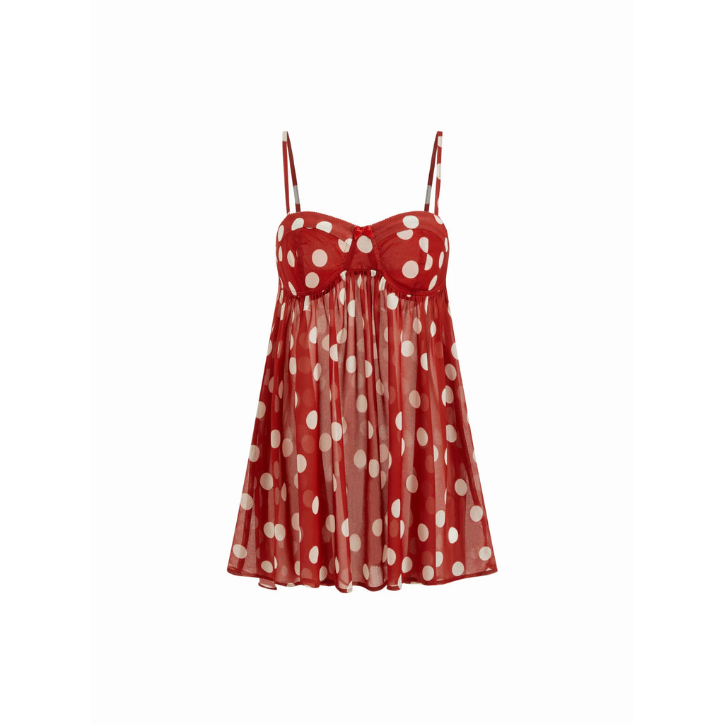Cider Chiffon Leopard Bowknot Oversized Mini Nightdress Womenswear Strap Chemise Nightgown Lace Nightwear