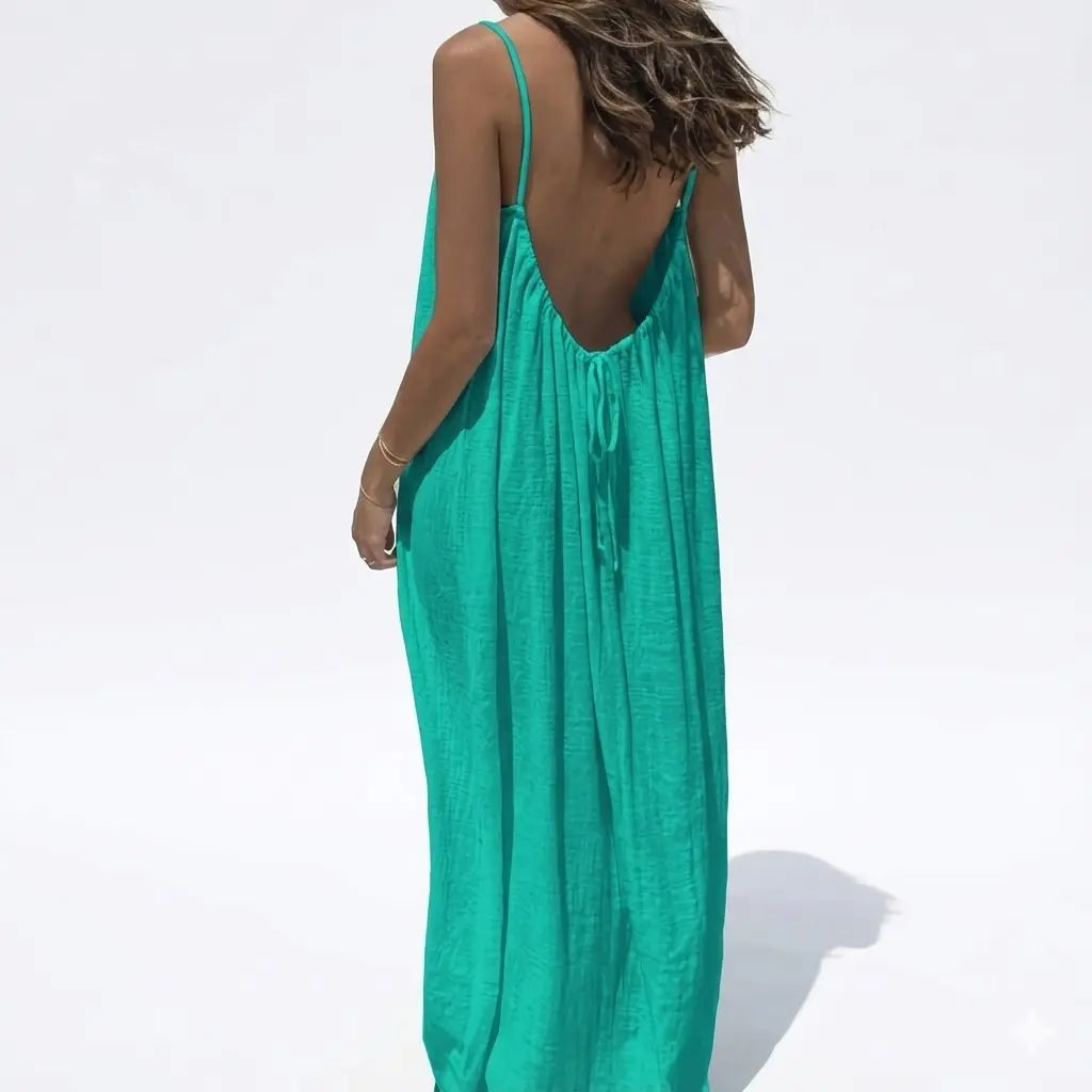 Women's Sleeveless Backless Nightie - Loose-Fit Oversized Nightdresses, Homewear Loungewear, Beach Cover-Up, Multiple Colors & Sizes Available