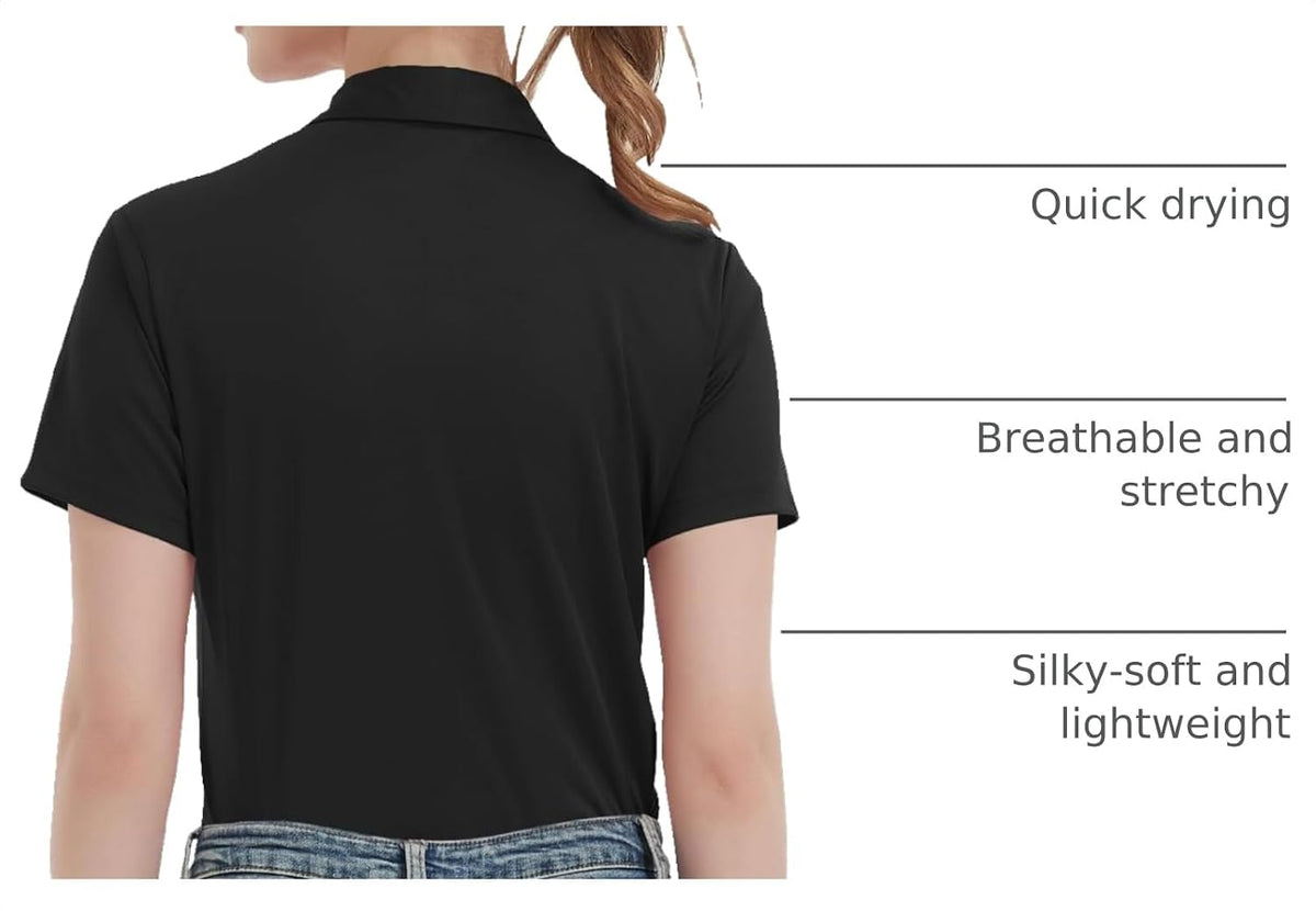 Women's Polo Shirts UPF 50+ Quick Dry Short Sleeve Collared Golf Shirt
