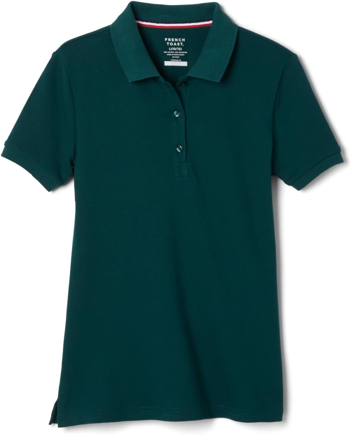 French Toast Women's Juniors' Short Sleeve Stretch Pique Polo Shirt