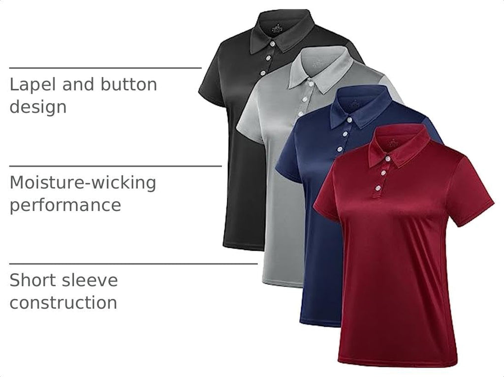 Polo Shirts for Women Dry Fit Short Sleeve Golf Shirt Collar Tops