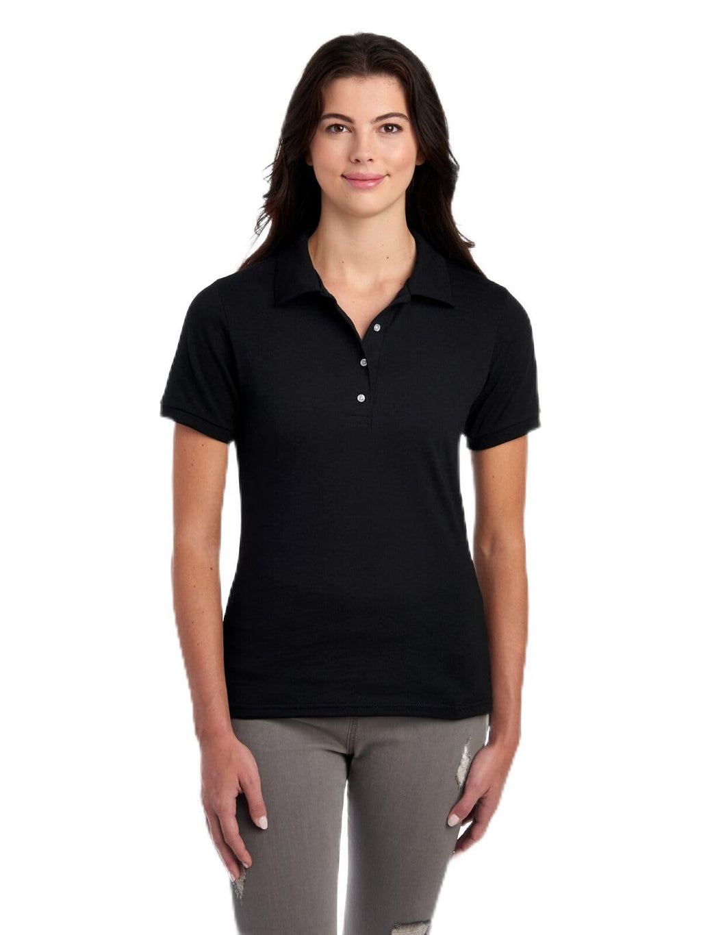 Jerzees Women's Dri Power Cotton Blend Short Sleeve Polo Shirts, Moisture Wicking for All Day Comfort
