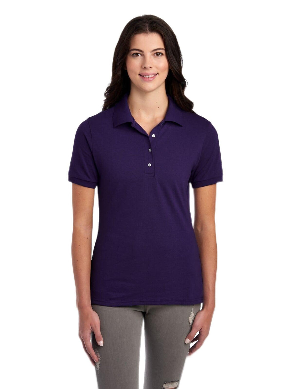 Jerzees Women's Dri Power Cotton Blend Short Sleeve Polo Shirts, Moisture Wicking for All Day Comfort