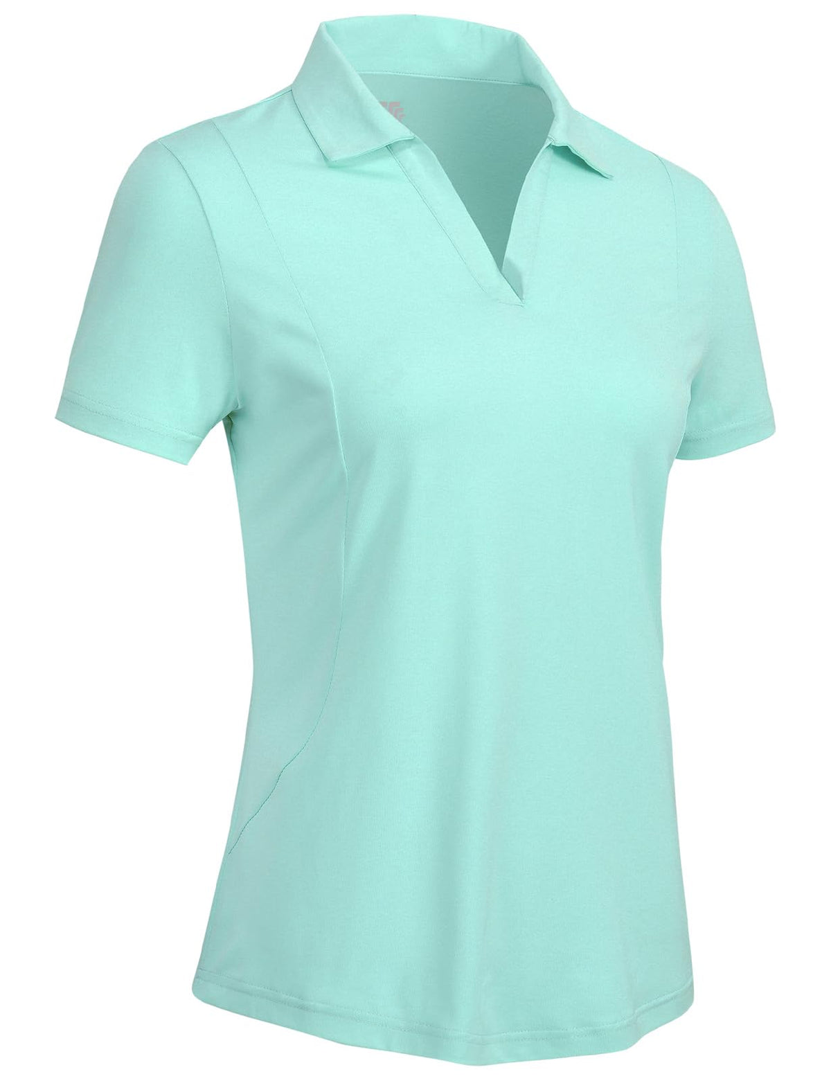 Rdruko Women's Golf Shirts Short Sleeve Dry Fit Polo V Neck Collared Shirts