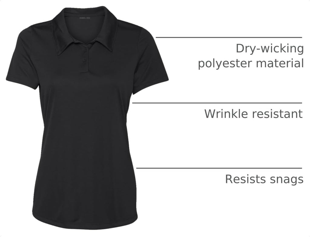 Opna Women's Dry-Fit Golf Polo Shirts 3-Button Golf Polo's in 20 Colors XS-3XL Shirt