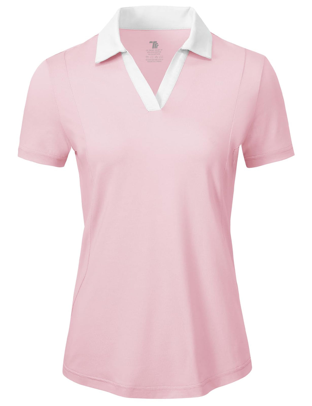 BGOWATU Women's Short Sleeve Golf Tennis Polo Shirts V Neck Collared Workout Tops UV Protection Dry Fit