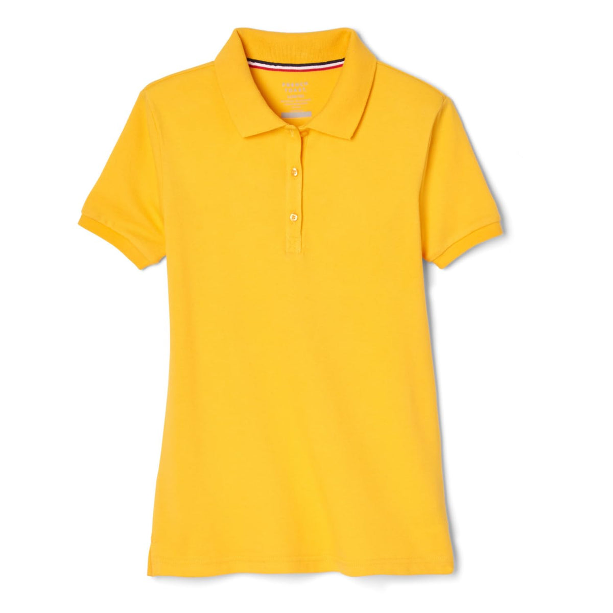 French Toast Women's Juniors' Short Sleeve Stretch Pique Polo Shirt