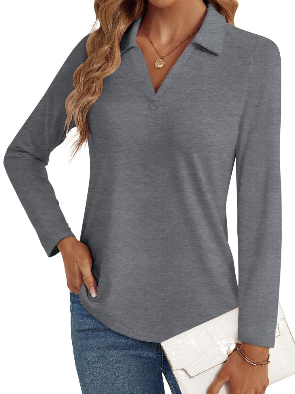 LYHIPSS 3/4 Length Sleeve Womens Tops Dressy Casual Business Blouses