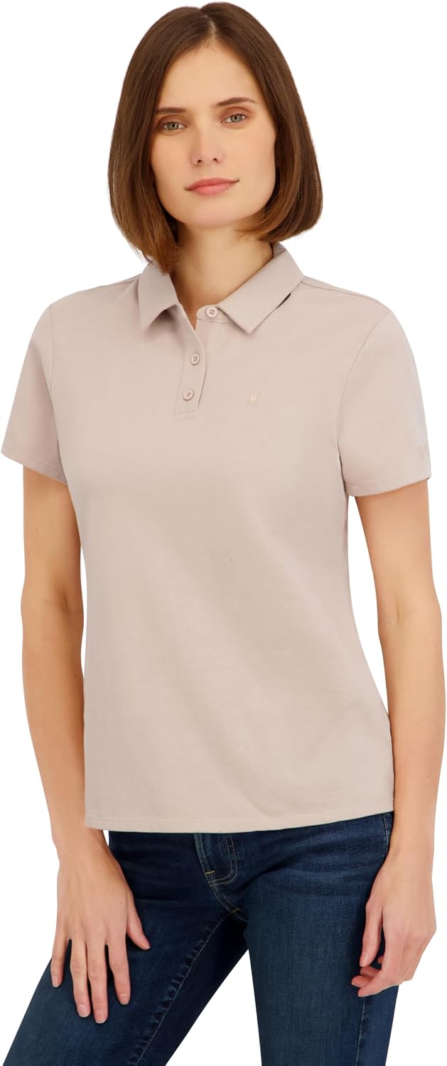 Spyder Women's Weekender Plated Short Sleeve Jersey Polo Top