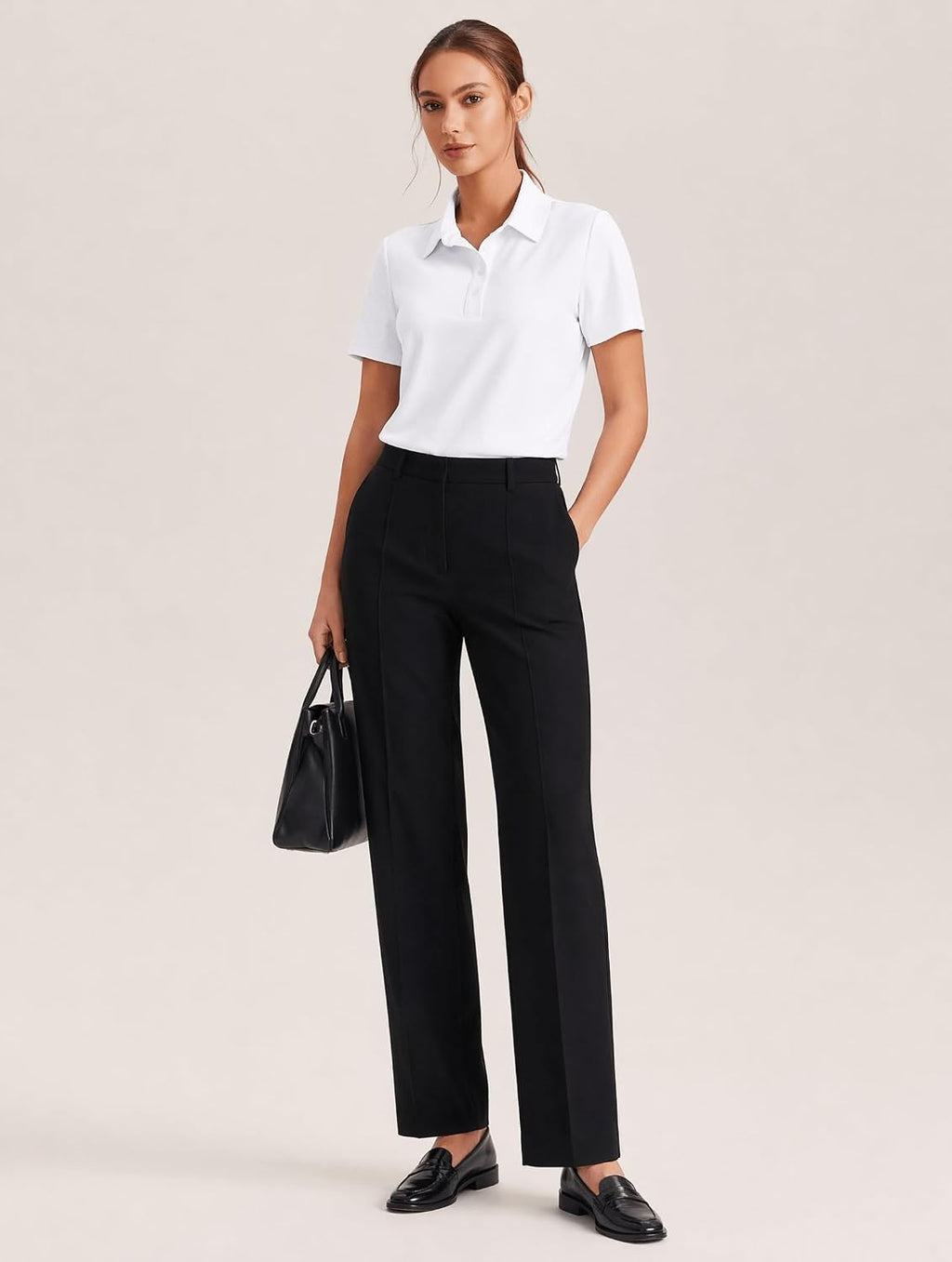 PINSPARK Womens Golf Shirt 4-Button UPF 50+ Quick Dry Collared Polo Shirts