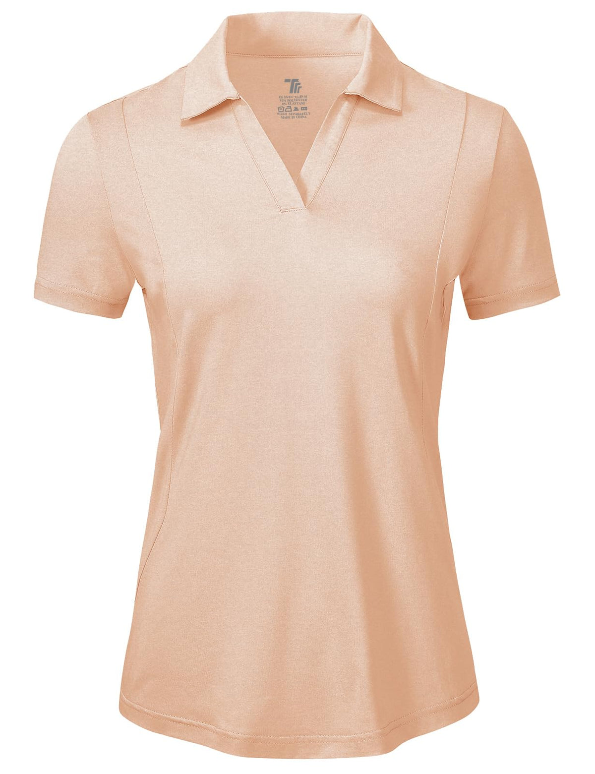 BGOWATU Women's Short Sleeve Golf Tennis Polo Shirts V Neck Collared Workout Tops UV Protection Dry Fit