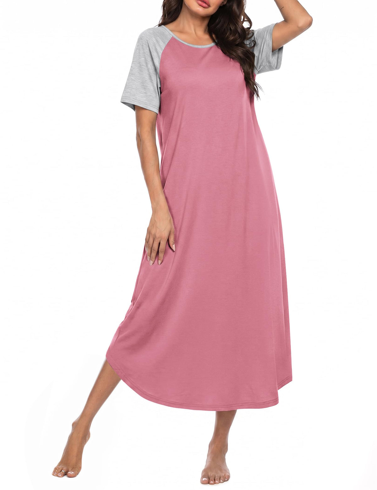 Ekouaer Nightgowns for Women Bamboo Viscose Night Gown Long Sleepshirts