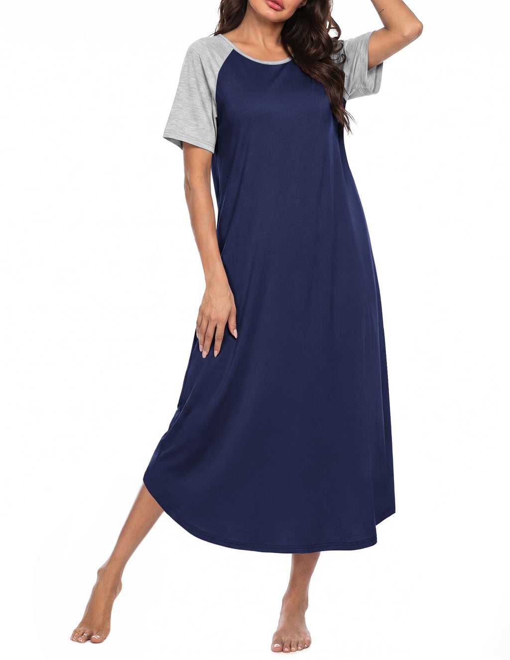 Ekouaer Nightgowns for Women Bamboo Viscose Night Gown Long Sleepshirts
