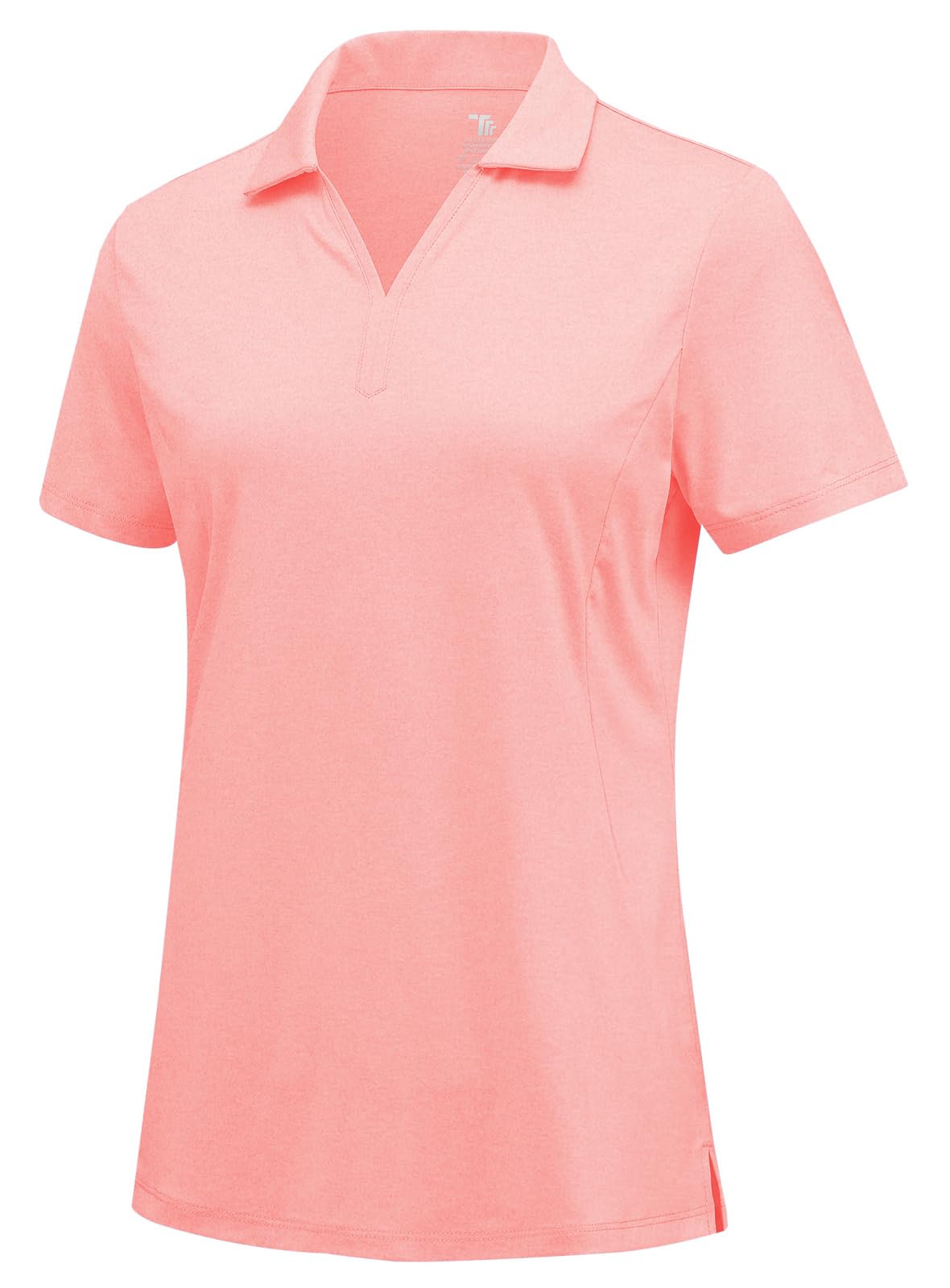 Rdruko Women's Golf Shirts Short Sleeve Dry Fit Polo V Neck Collared Shirts