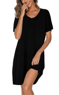 Nightgowns for Women Soft Cotton Sleep Shirts Short Sleeve Sleepwear