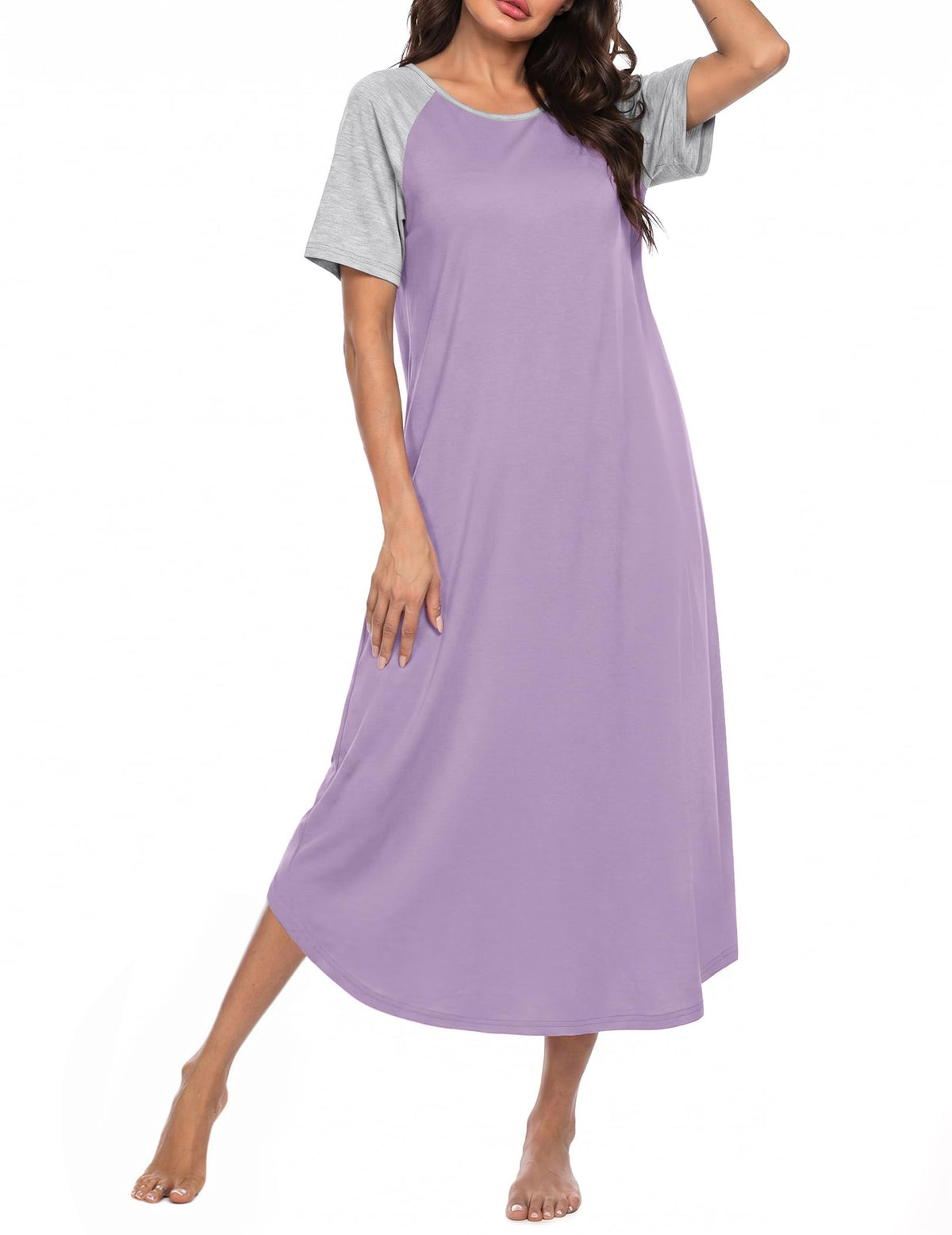Ekouaer Nightgowns for Women Bamboo Viscose Night Gown Long Sleepshirts