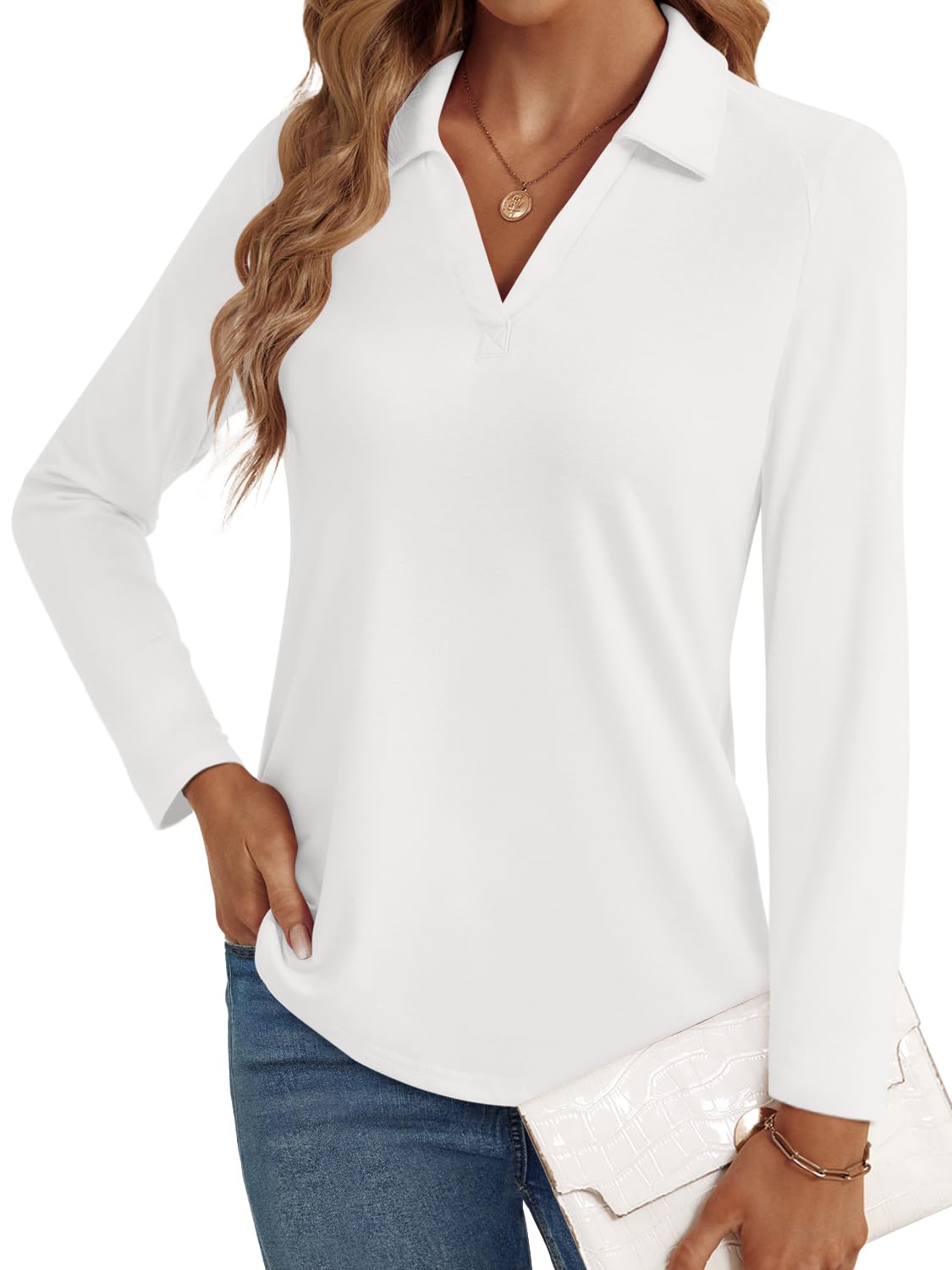 LYHIPSS 3/4 Length Sleeve Womens Tops Dressy Casual Business Blouses