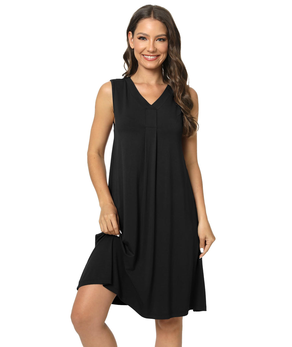 GYS Cooling Bamboo Viscose Sleeveless Nightgowns for Women