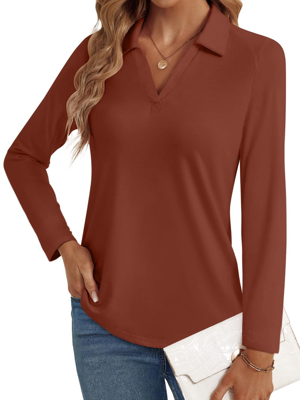LYHIPSS 3/4 Length Sleeve Womens Tops Dressy Casual Business Blouses
