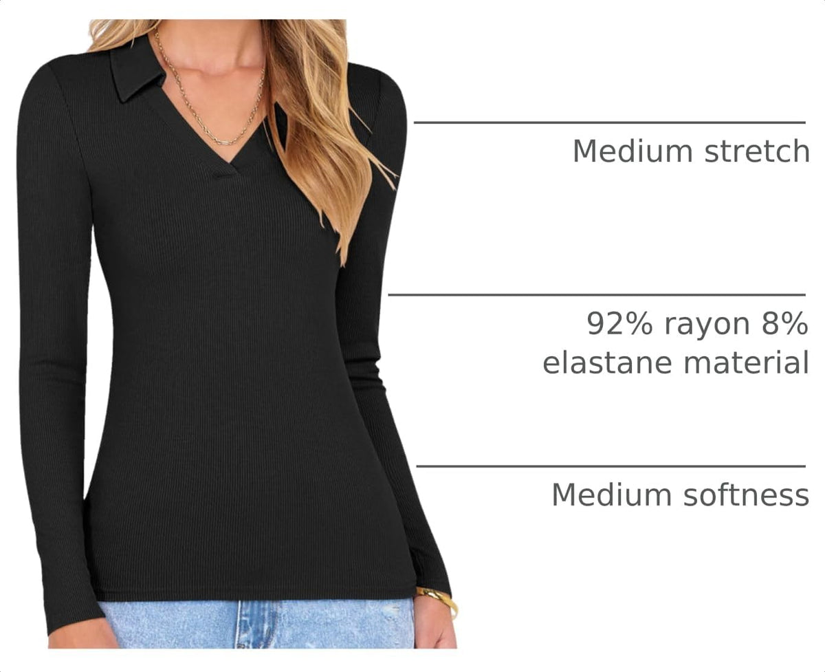 ANRABESS Women Long Sleeve Polo Shirts Business Casual Top Fall Outfits