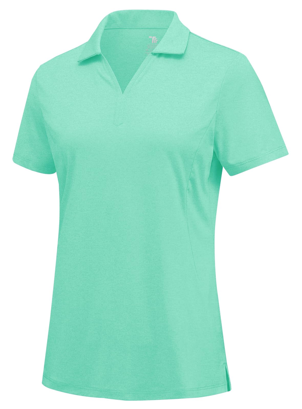 Rdruko Women's Golf Shirts Short Sleeve Dry Fit Polo V Neck Collared Shirts