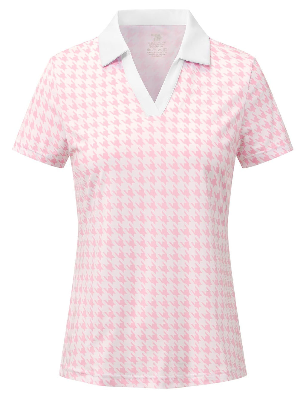 BGOWATU Women's Short Sleeve Golf Tennis Polo Shirts V Neck Collared Workout Tops UV Protection Dry Fit