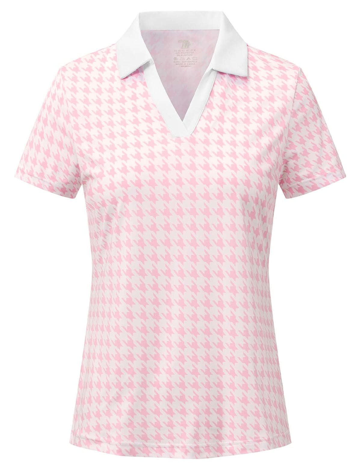 BGOWATU Women's Short Sleeve Golf Tennis Polo Shirts V Neck Collared Workout Tops UV Protection Dry Fit
