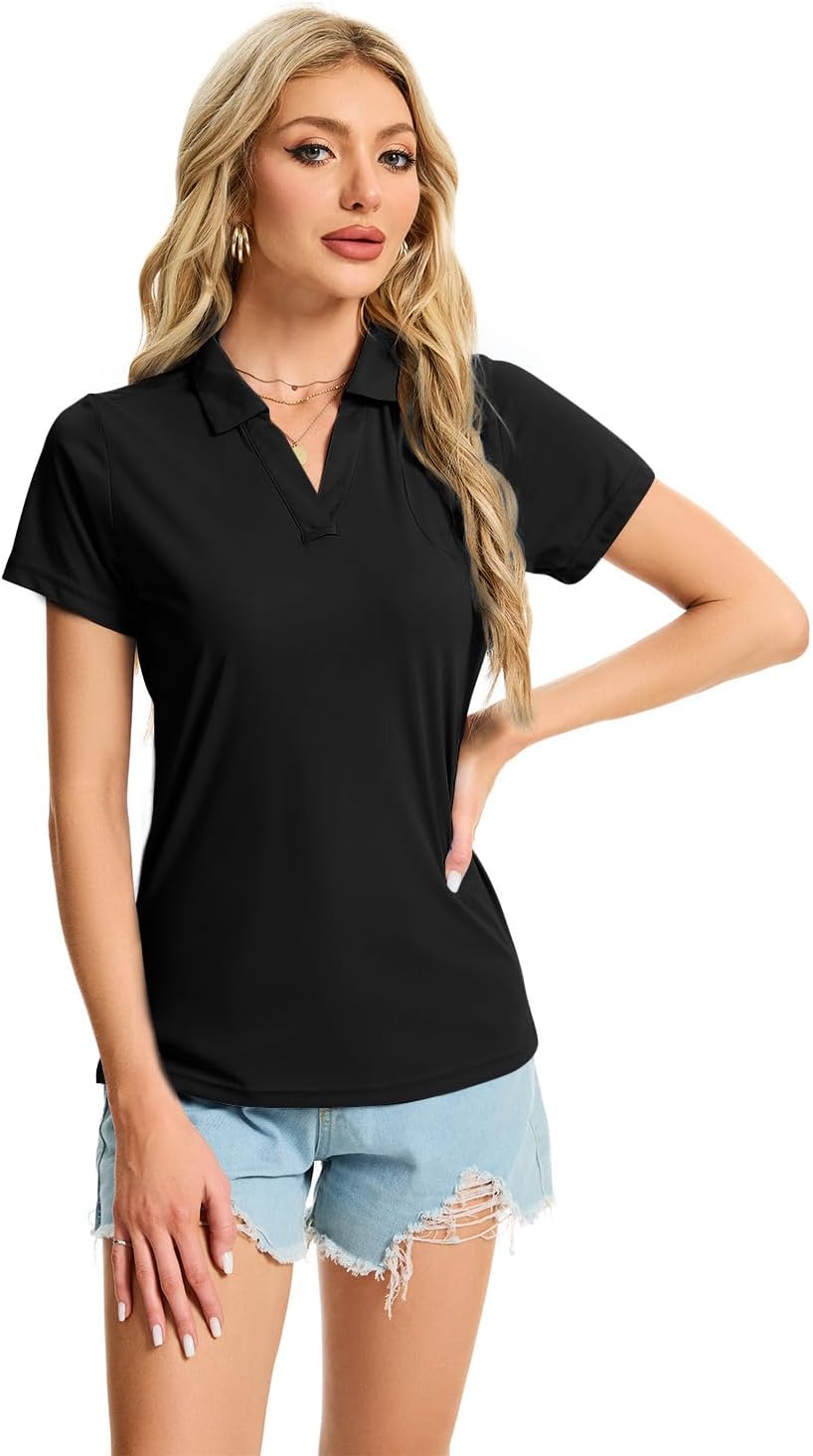 Women's Polo Shirts Short Sleeve Quick Dry UPF 50+ Sun Protection Golf Tops