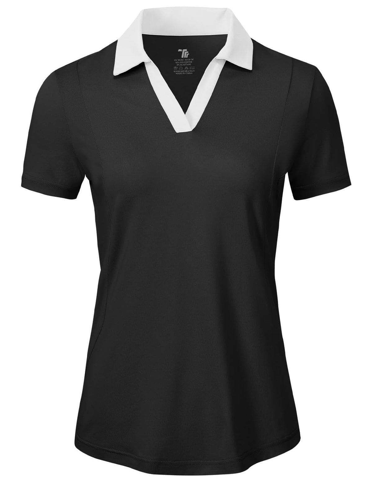 BGOWATU Women's Short Sleeve Golf Tennis Polo Shirts V Neck Collared Workout Tops UV Protection Dry Fit