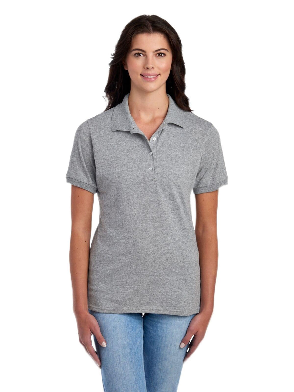 Jerzees Women's Dri Power Cotton Blend Short Sleeve Polo Shirts, Moisture Wicking for All Day Comfort
