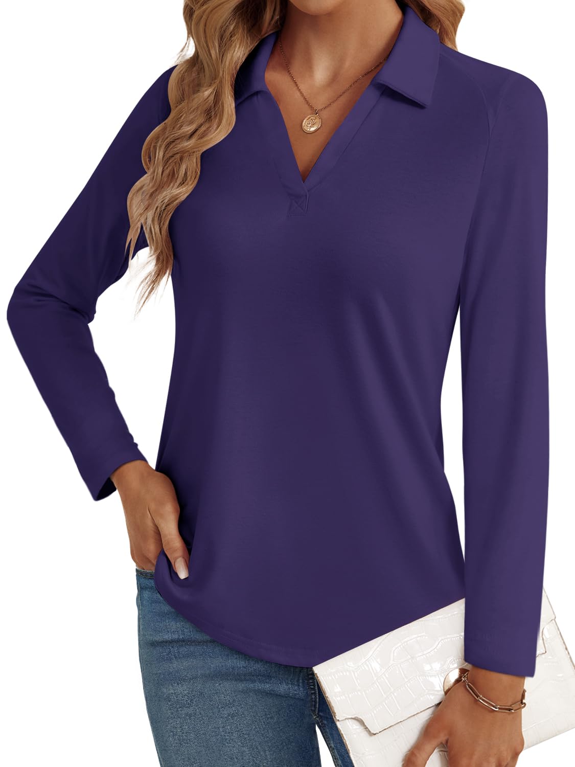 LYHIPSS 3/4 Length Sleeve Womens Tops Dressy Casual Business Blouses