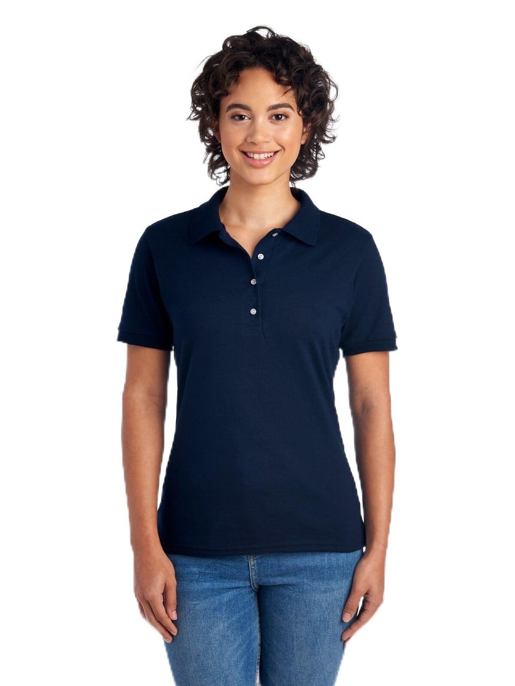 Jerzees Women's Dri Power Cotton Blend Short Sleeve Polo Shirts, Moisture Wicking for All Day Comfort
