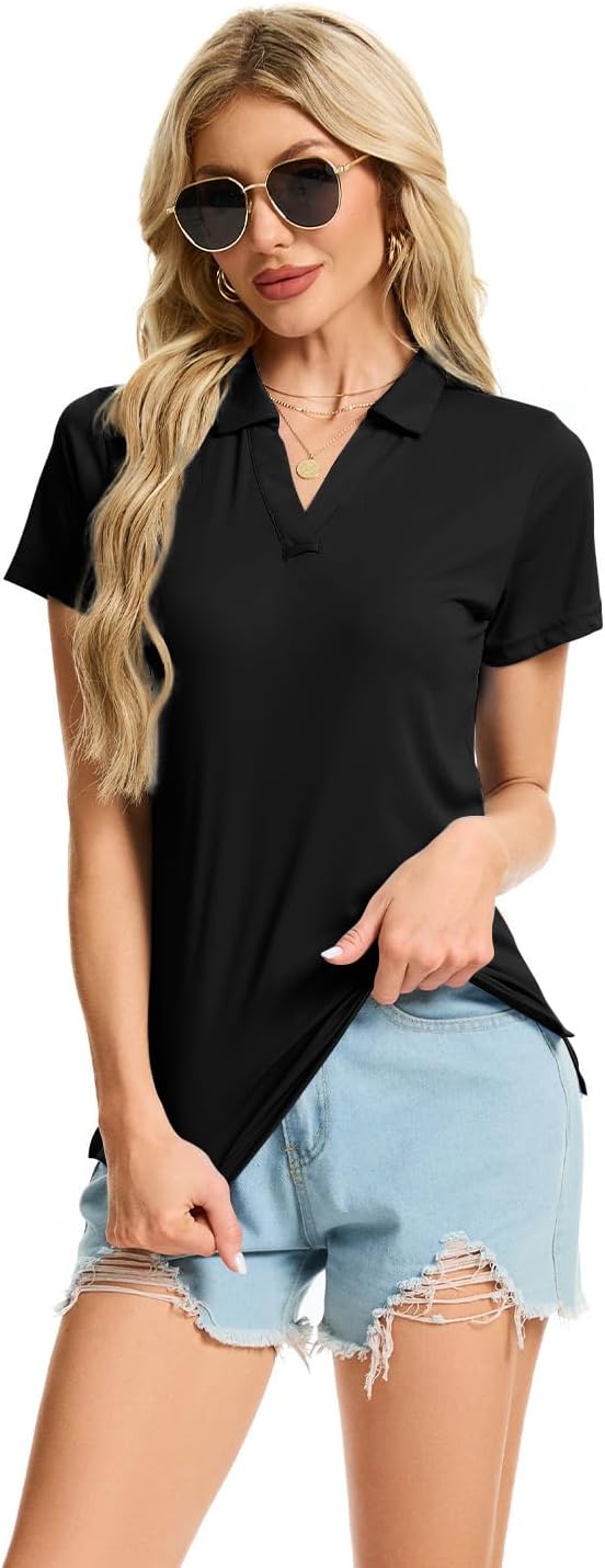 Women's Polo Shirts Short Sleeve Quick Dry UPF 50+ Sun Protection Golf Tops