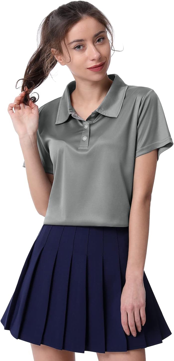 Polo Shirts for Women Dry Fit Short Sleeve Golf Shirt Collar Tops