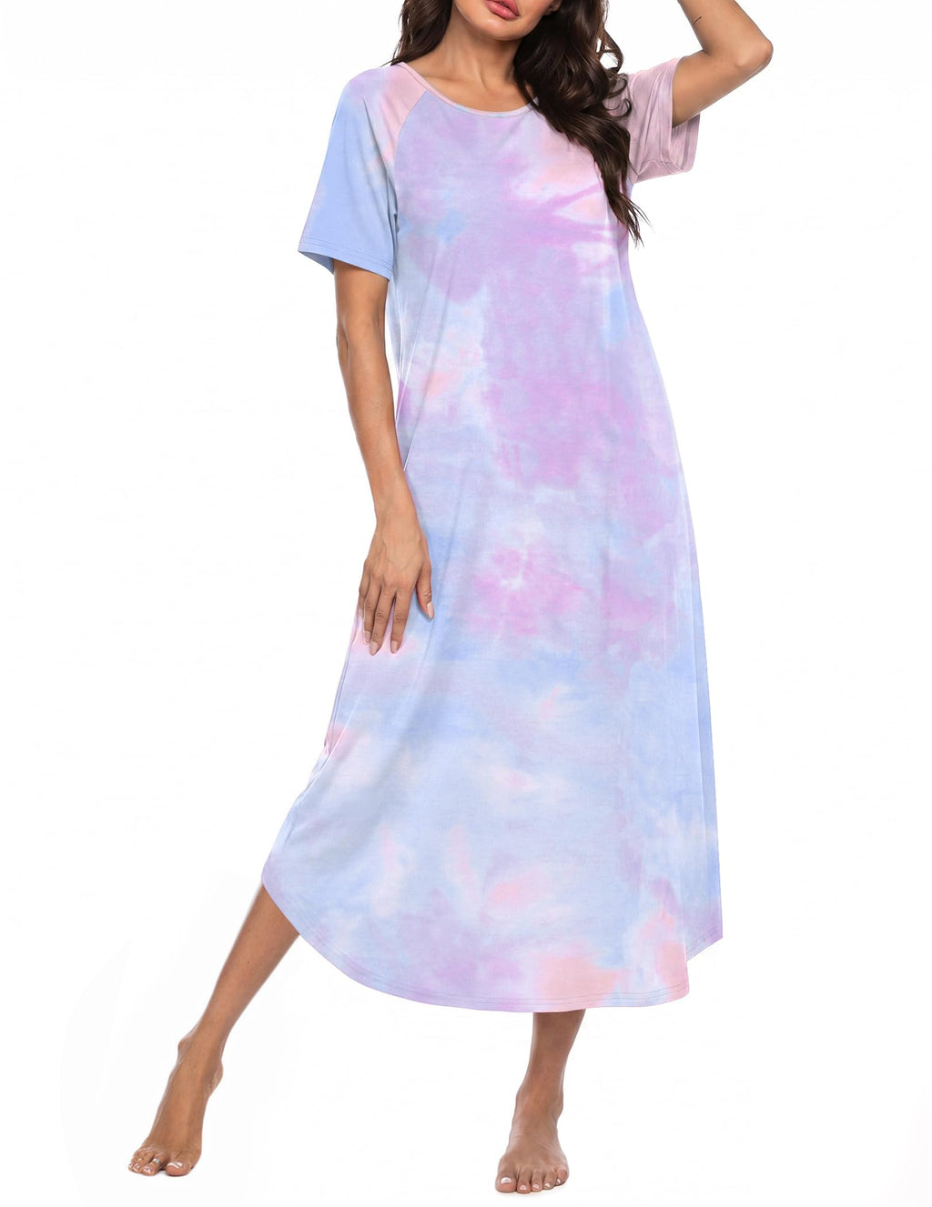 Ekouaer Nightgowns for Women Bamboo Viscose Night Gown Long Sleepshirts