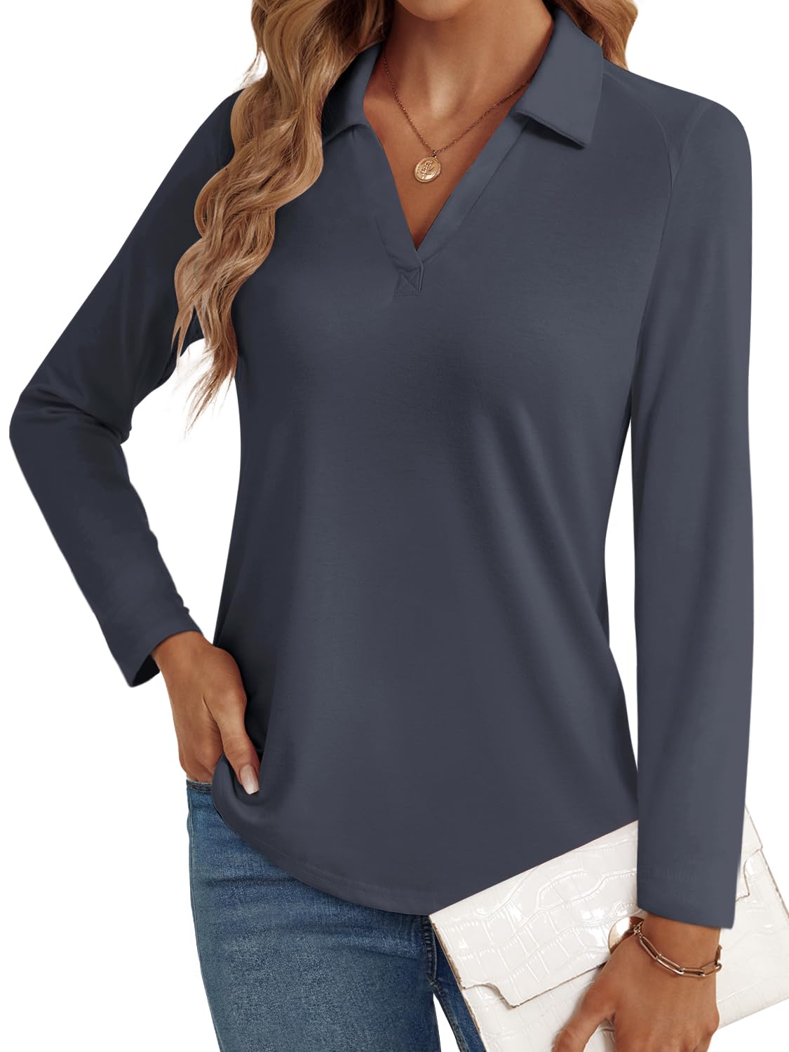 LYHIPSS 3/4 Length Sleeve Womens Tops Dressy Casual Business Blouses