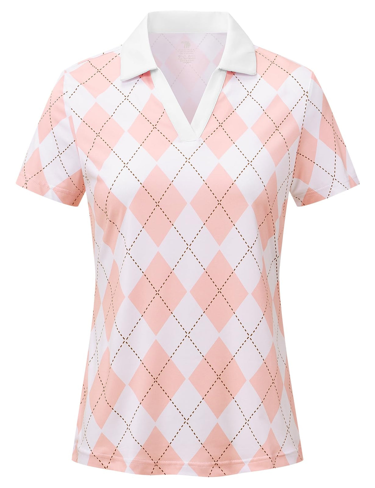 BGOWATU Women's Short Sleeve Golf Tennis Polo Shirts V Neck Collared Workout Tops UV Protection Dry Fit