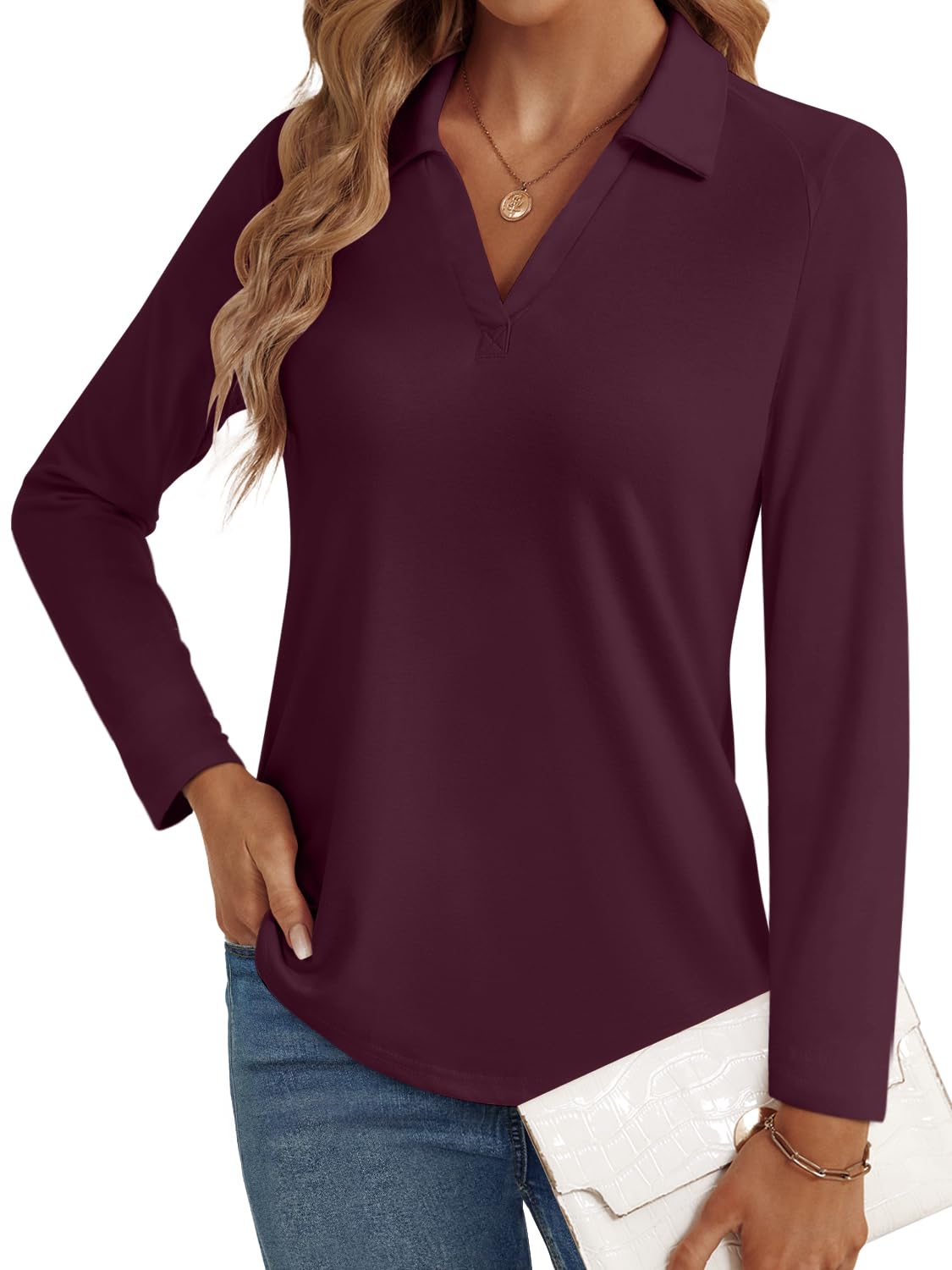 LYHIPSS 3/4 Length Sleeve Womens Tops Dressy Casual Business Blouses