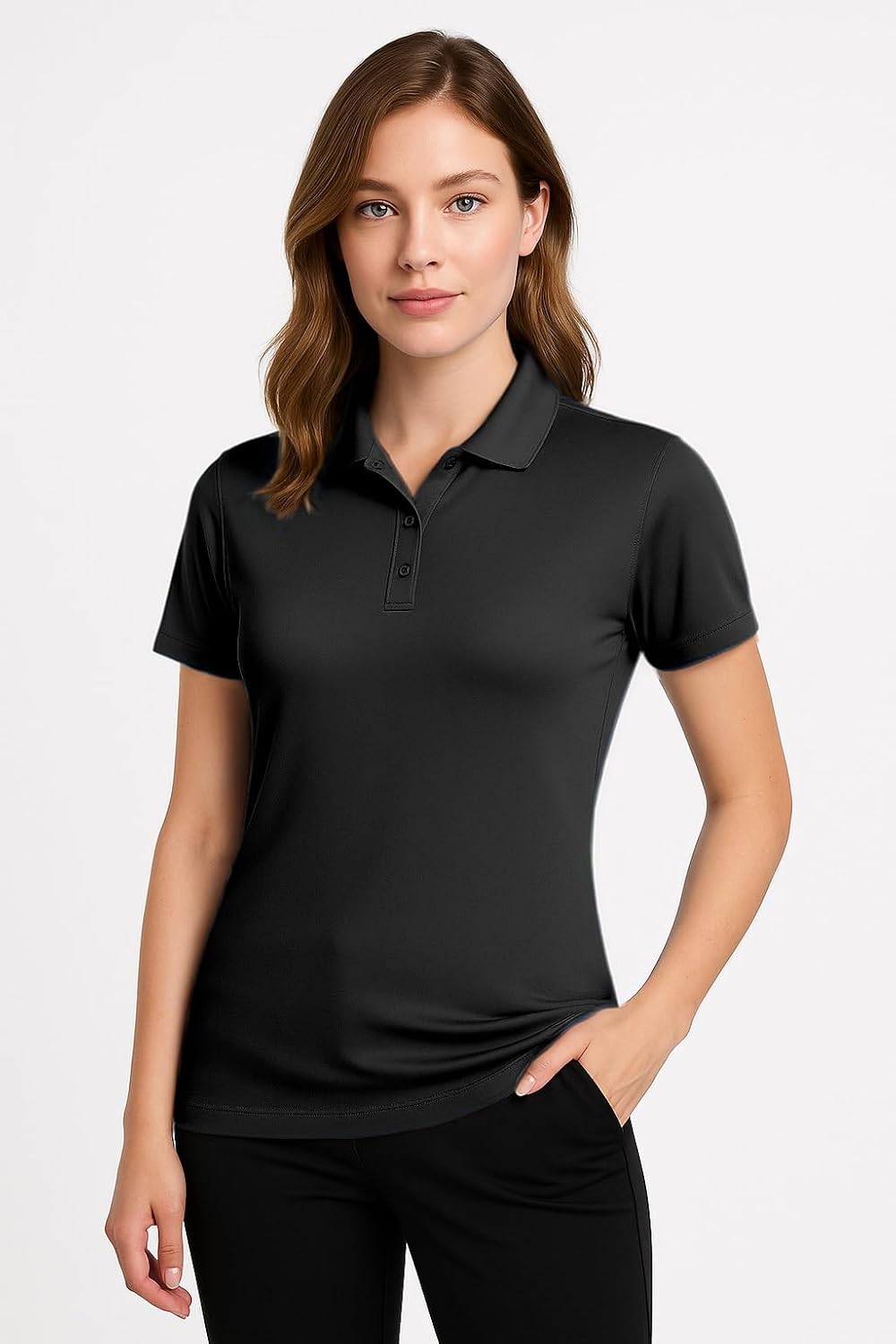 Opna Women's Dry-Fit Golf Polo Shirts 3-Button Golf Polo's in 20 Colors XS-3XL Shirt