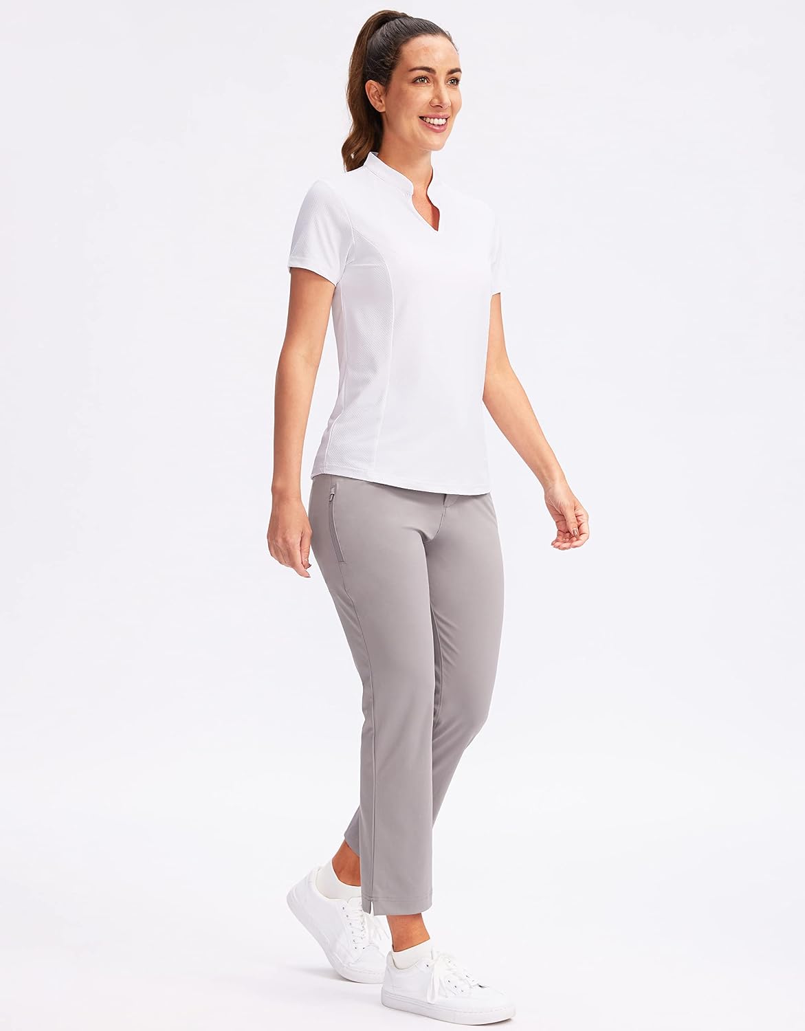 Obla Women's Golf Polo Shirt V-Neck Short Sleeve