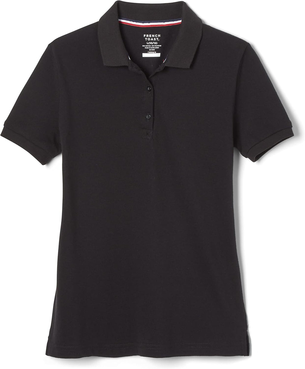 French Toast Women's Juniors' Short Sleeve Stretch Pique Polo Shirt