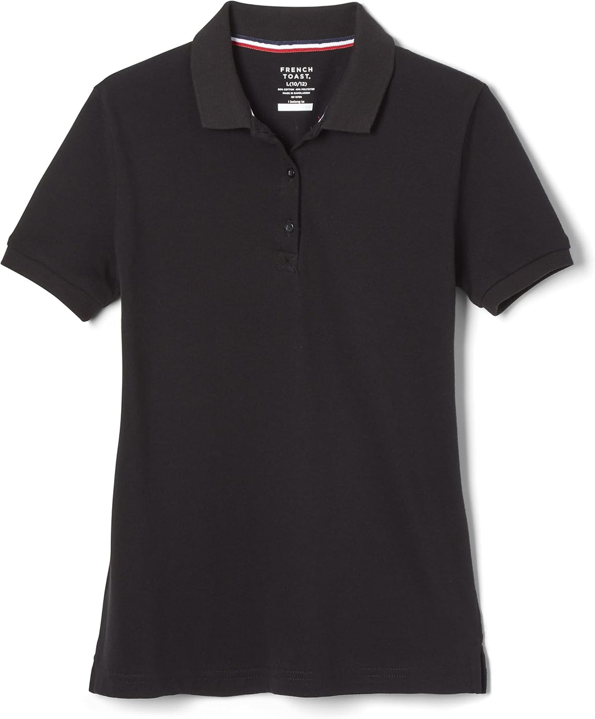 French Toast Women's Juniors' Short Sleeve Stretch Pique Polo Shirt