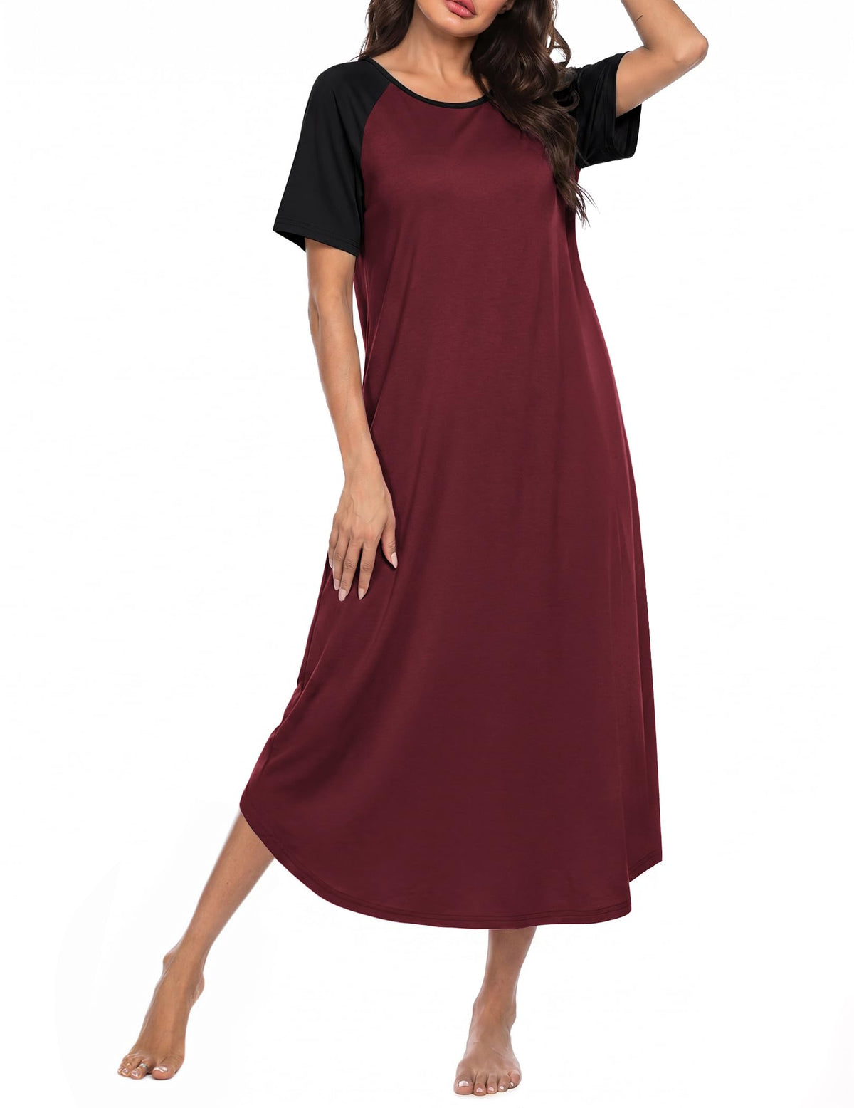 Ekouaer Nightgowns for Women Bamboo Viscose Night Gown Long Sleepshirts