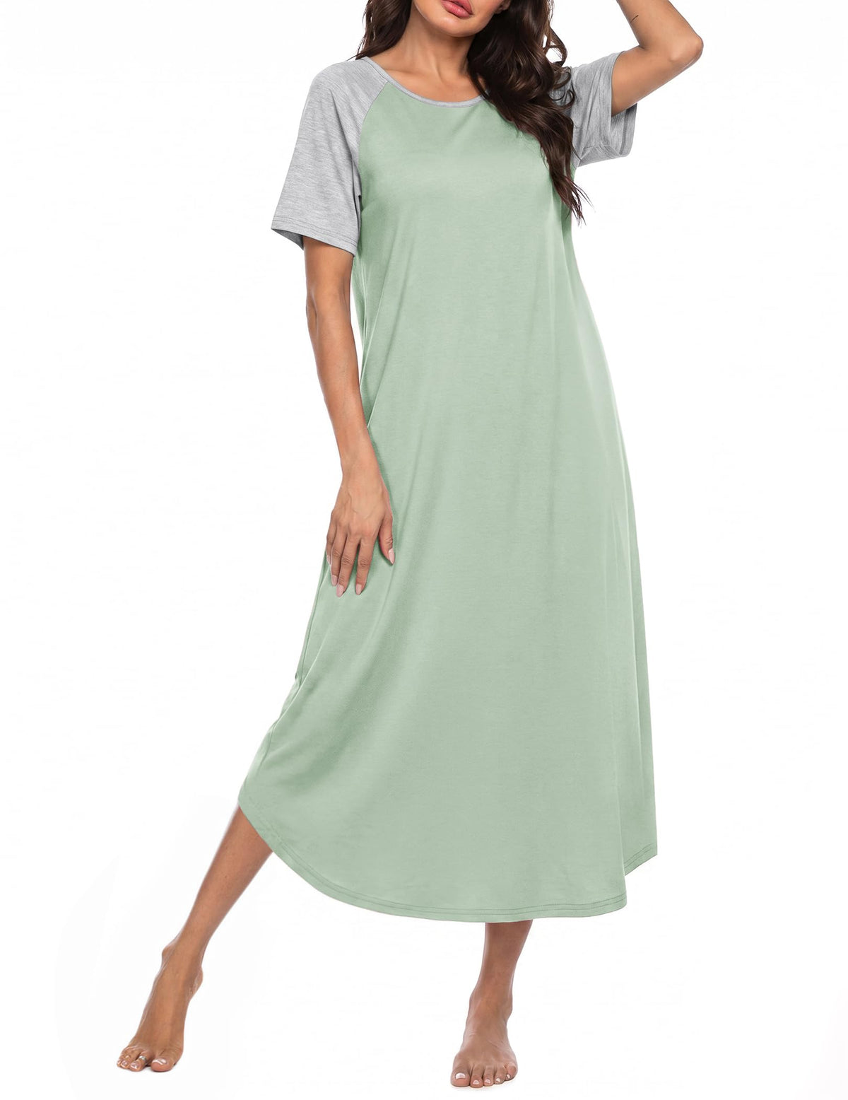 Ekouaer Nightgowns for Women Bamboo Viscose Night Gown Long Sleepshirts