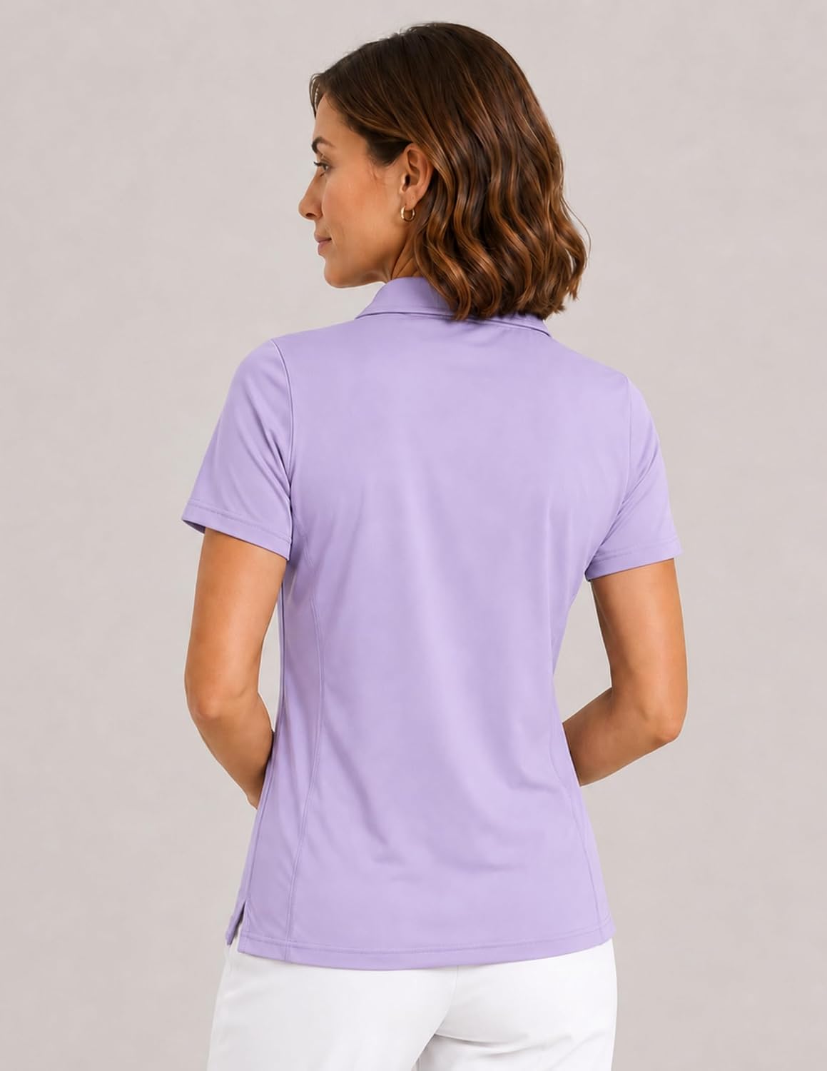3 Pack Women's Dry Fit V-Neck Polo Shirts