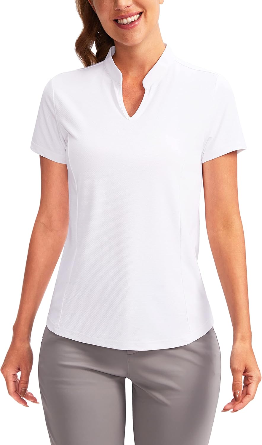 Obla Women's Golf Polo Shirt V-Neck Short Sleeve