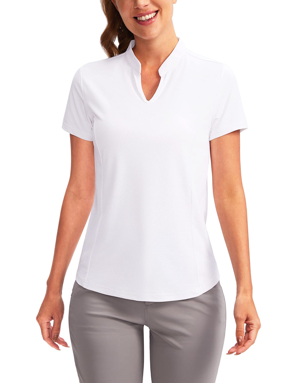 Obla Women's Golf Polo Shirt V-Neck Short Sleeve