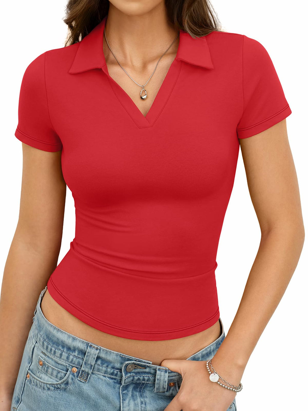 EasyGala Womens Cotton Polo Shirts Short Sleeve Business Casual Outfits