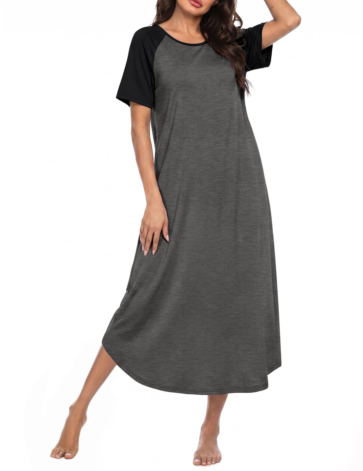 Ekouaer Nightgowns for Women Bamboo Viscose Night Gown Long Sleepshirts