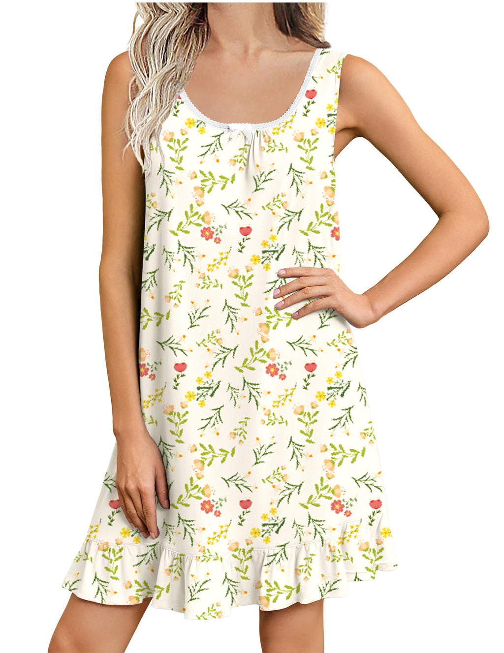 Ekouaer Nightgowns for Women Sleeveless Sleep Dress Night Gowns Sleepshirt